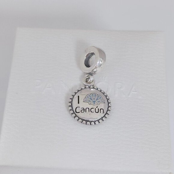 Pandora I Love Cancun Exclusive Dangle Charm Seashell Pendant Travel Destination - Picture 5 of 6